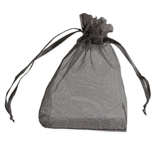 Organza Bags Black 90 x 70 mm