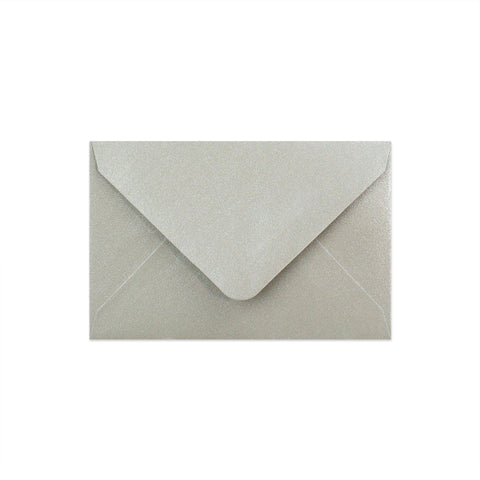 Pearlescent Envelopes Silver 62 x 94 mm Gummed