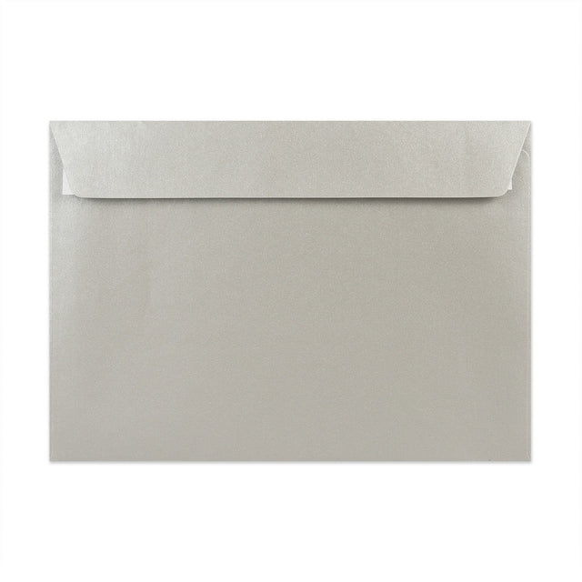 Pearlescent Envelopes Silver 162 x 229 mm (C5) Peel and Seal