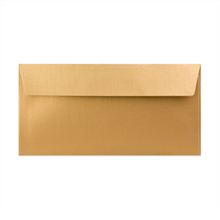 Pearlescent Envelopes Gold 110 x 220 mm (DL) Peel and Seal