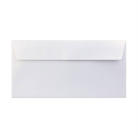 Pearlescent Envelopes White 110 x 220 mm (DL) Peel and Seal