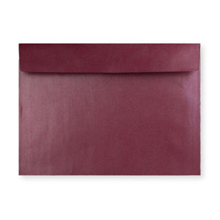 Pearlescent Envelopes Bordeaux 229 x 324 mm (C4) Peel and Seal