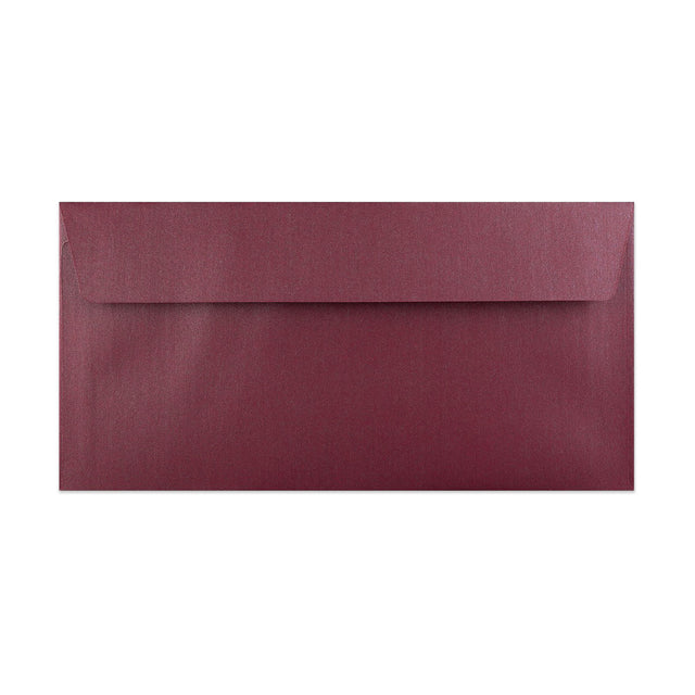 Pearlescent Envelopes Bordeaux 110 x 220 mm (DL) Peel and Seal