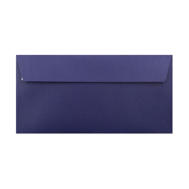 Pearlescent Envelopes Dark Blue 110 x 220 mm (DL) Peel and Seal