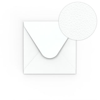 Bílá obálka s kladívkovou strukturou 110x100 mm