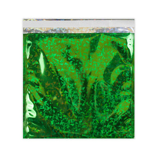 Holographic Finish Foil Bags Holographic Green 220 x 220 mm