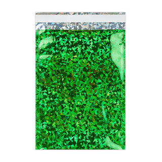 Holographic Finish Foil Bags Holographic Green 324 x 229 mm (C4)