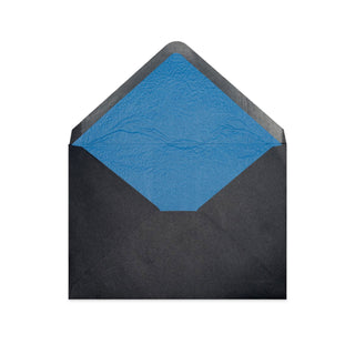 Paper Lined Envelopes Black + Blue Fancy Paper 162 x 229 mm (C5)