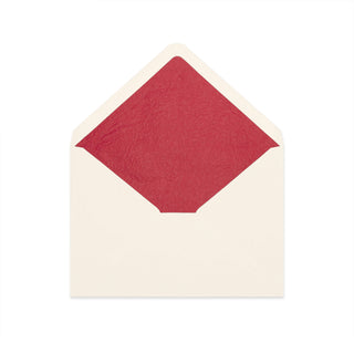 Paper Lined Envelopes Ivory + Red Fancy Paper 162 x 229 mm (C5)