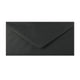 Paper Lined Envelopes Black + Black Fancy Paper 110 x 220 mm (DL)